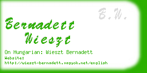 bernadett wieszt business card